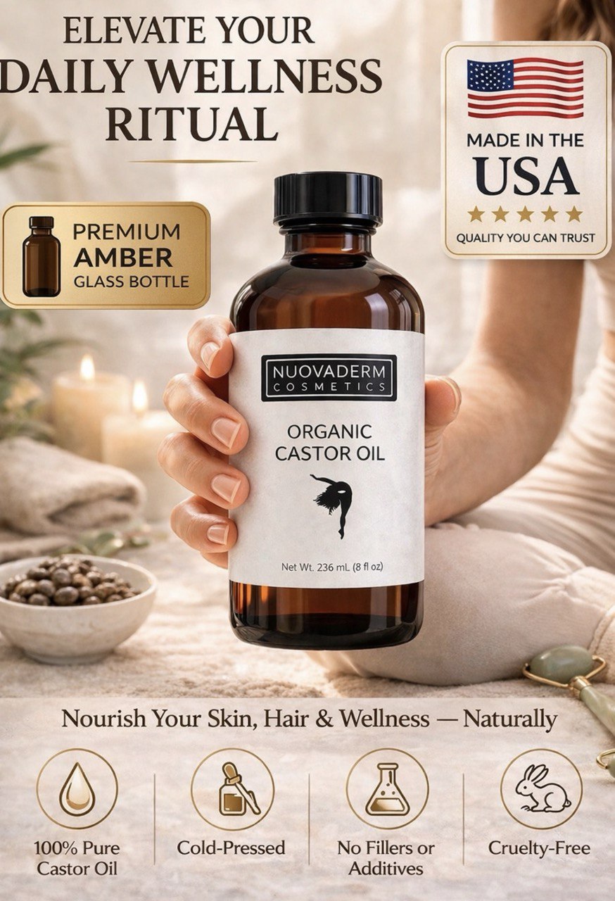 Nuovaderm Certified Organic Castor Oil – 16 oz
