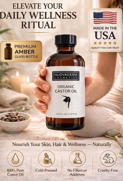 Nuovaderm Certified Organic Castor Oil – 16 oz